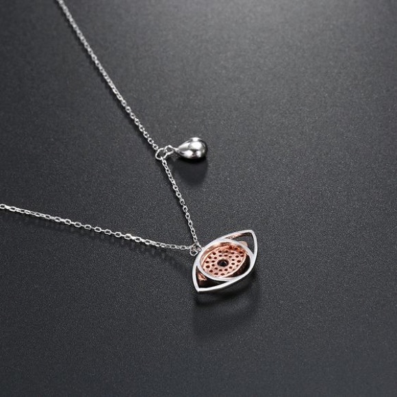 Evil Eyes Sterling Silver Necklace - Picture 3 of 3